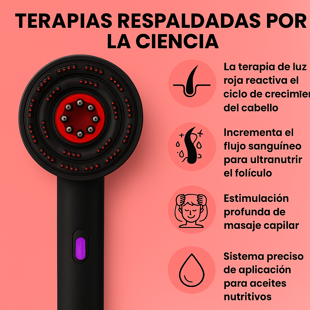 Revitaliza – Masajeador Capilar con Luz Roja para Fortalecer tu Cabello