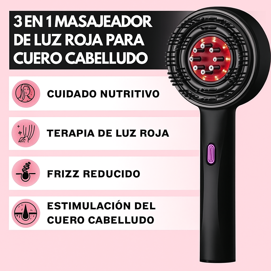 Revitaliza – Masajeador Capilar con Luz Roja para Fortalecer tu Cabello